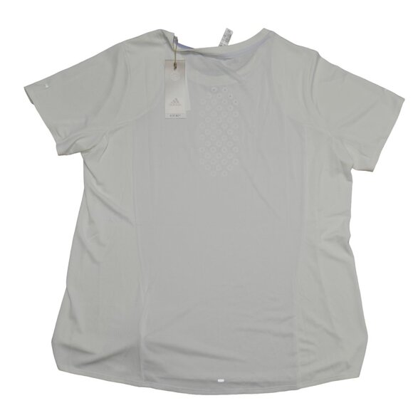 Adidas Women's Performance Training Top in Ivory Size 1X Lightweight Ventilated - Picture 4 of 9
